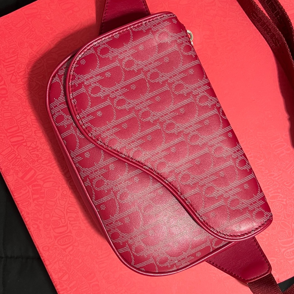 Authentic Dior World Tour Belt Bag in Red BRAND NEW